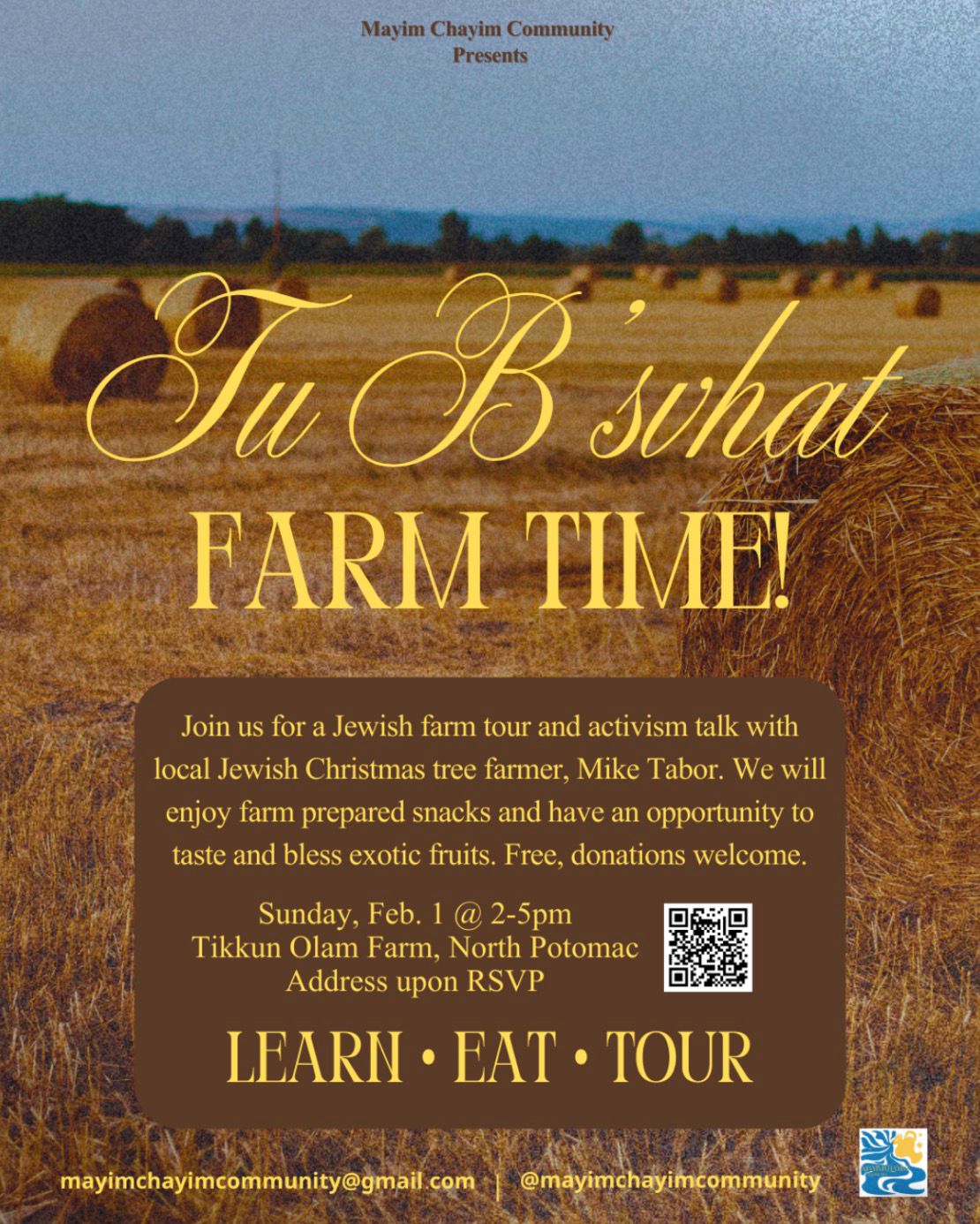 Tu B’Shvat Farm Time! with Mayim Chayim Community